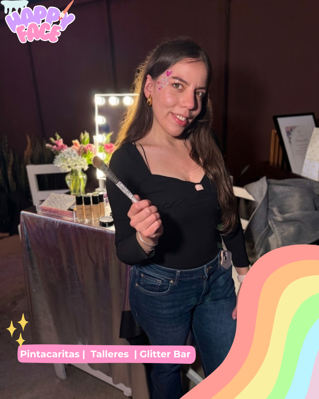 Servicio de Glitter Bar y barra de brillos para bodas y eventos en Querétaro