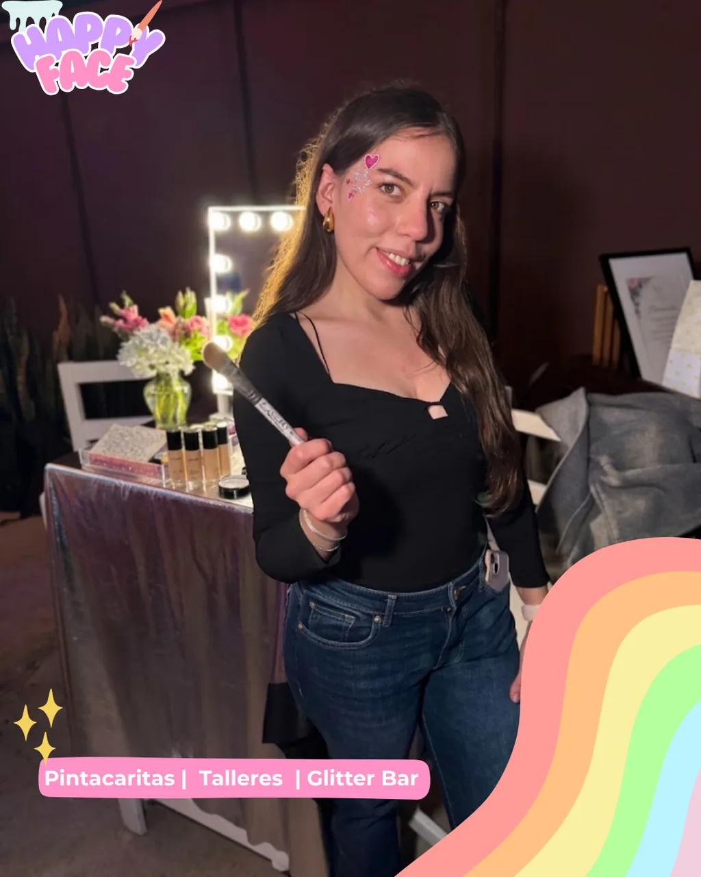 Servicio de Glitter Bar y barra de brillos para bodas y eventos en Querétaro
